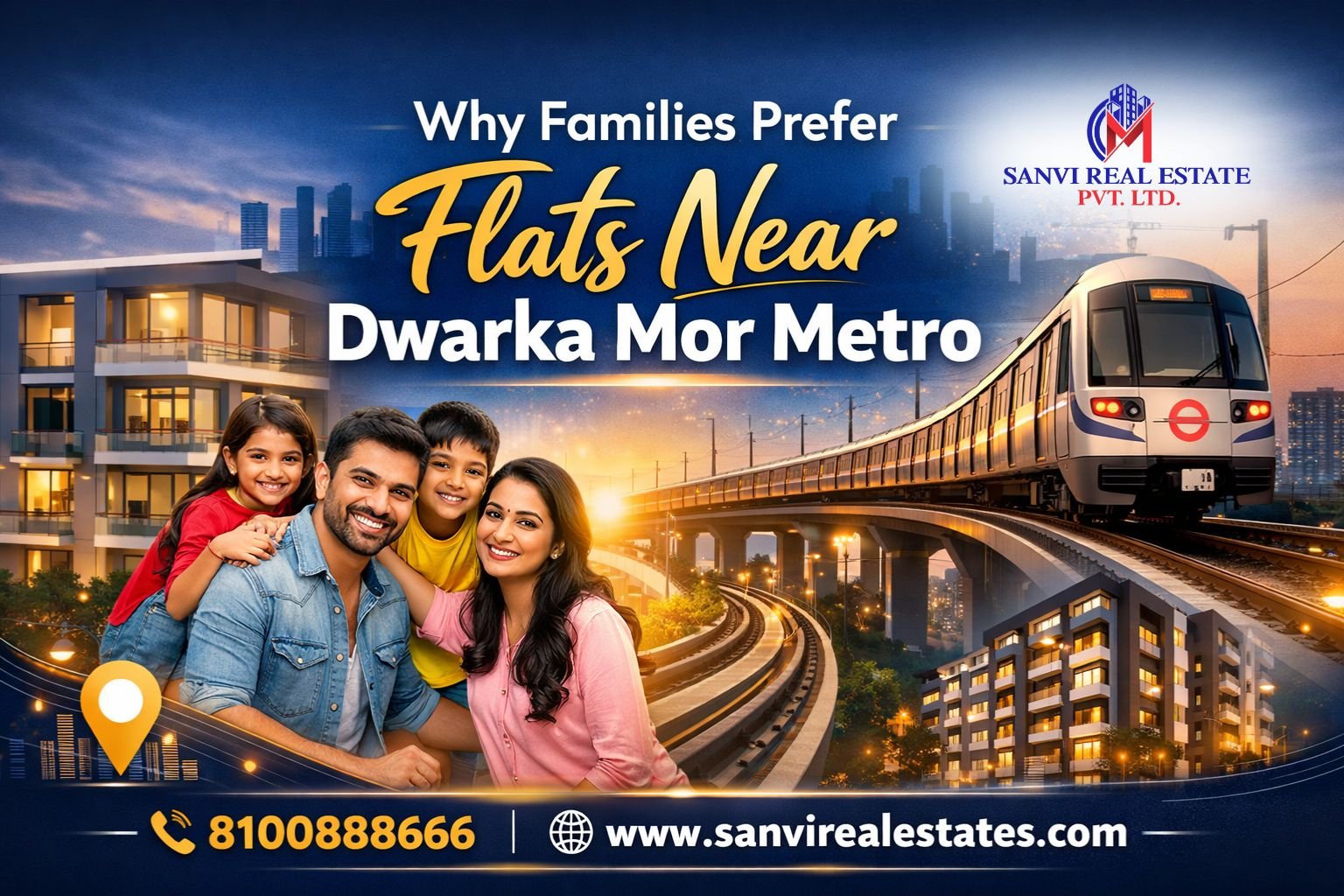 Why Families Prefer Flats Near Dwarka Mor Metro