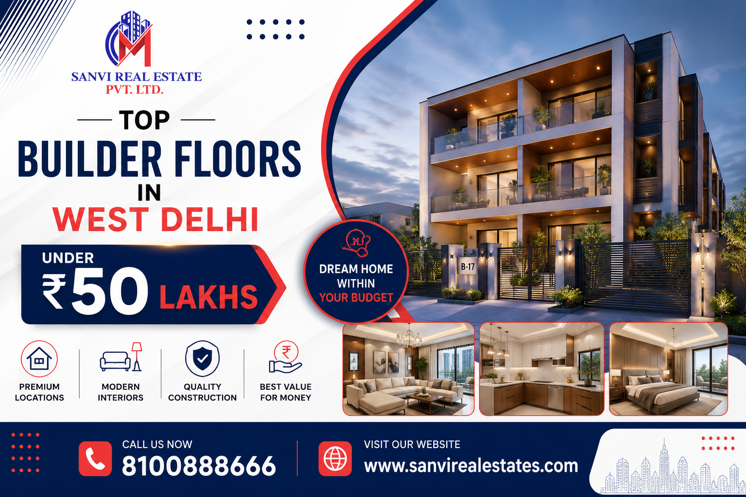 Top Builder Floors in West Delhi Under ₹50 Lakhs
