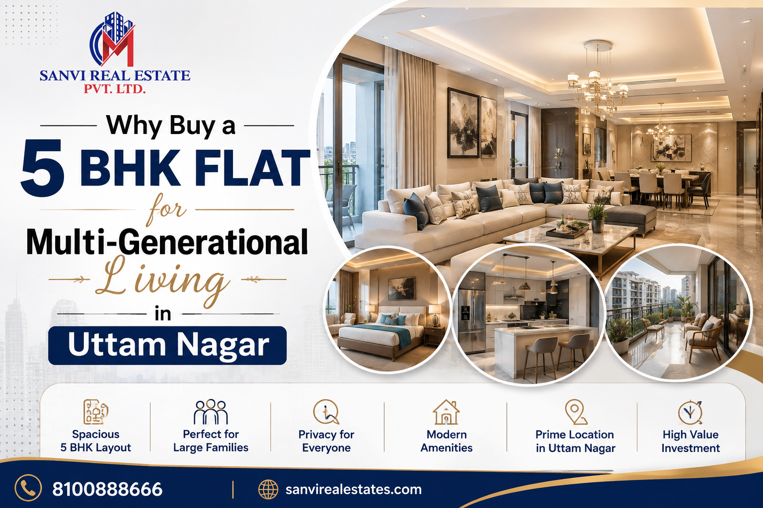 Why Buy a 5 BHK Flat for Multi-Generational Living in Uttam Nagar 