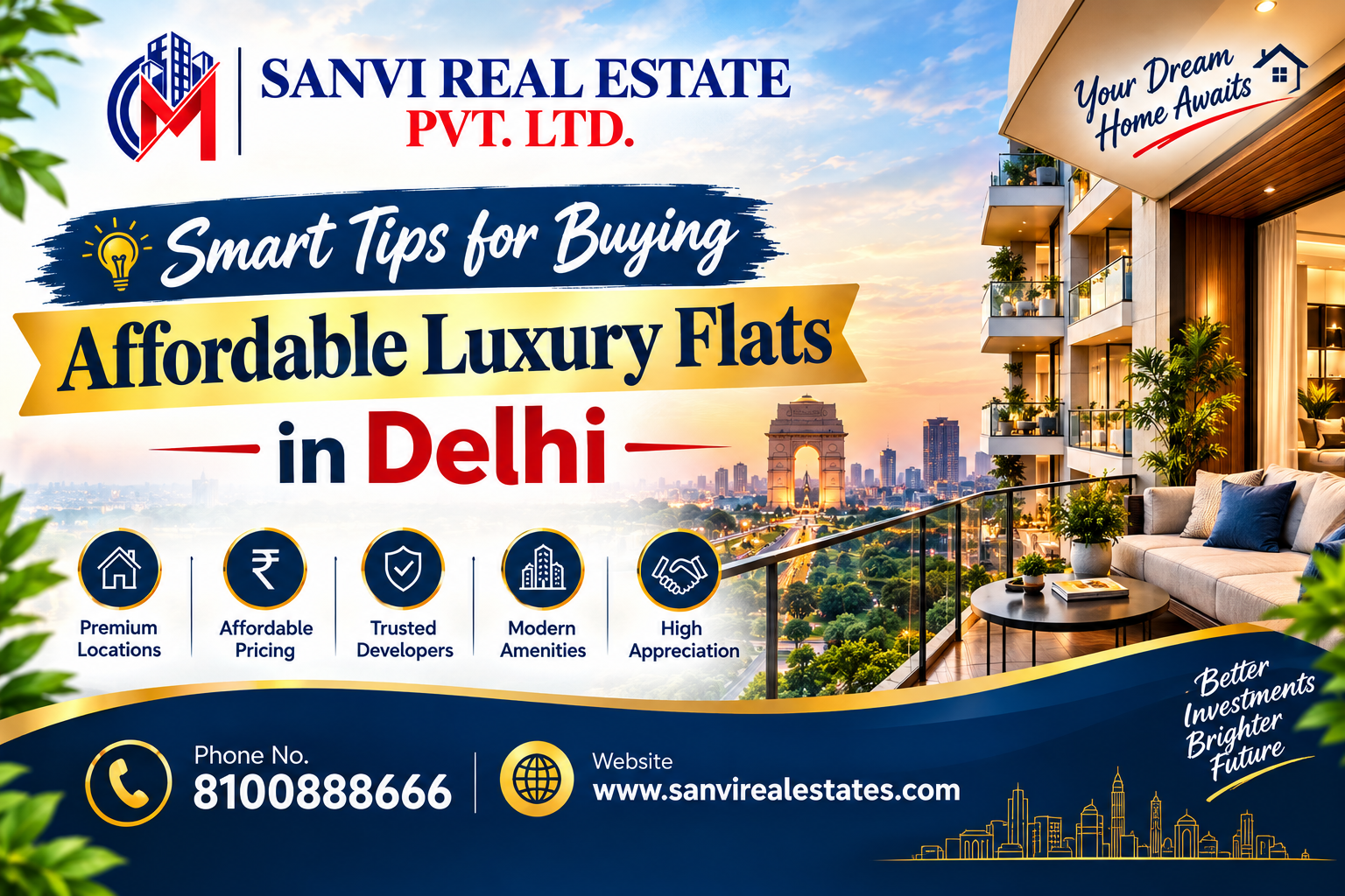 Smart Tips for Buying Affordable Luxury Flats in Delhi